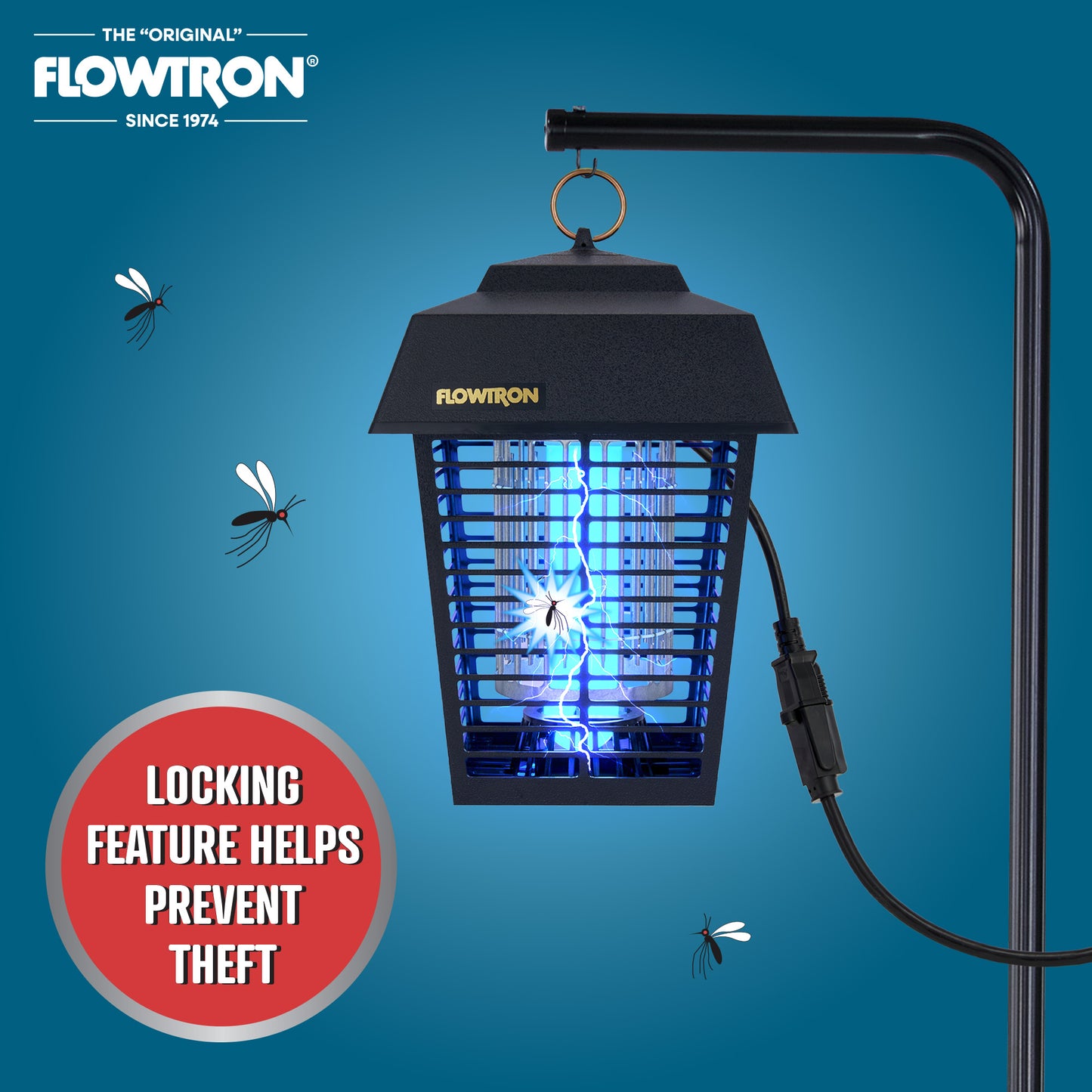 Flowtron SP-200 Security Lantern Pole for Outdoor Bug Zappers