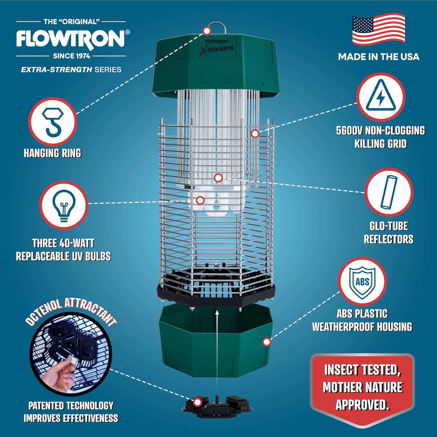 Powerful Commercial Bug Zapper With 2 Acre Coverage | Flowtron