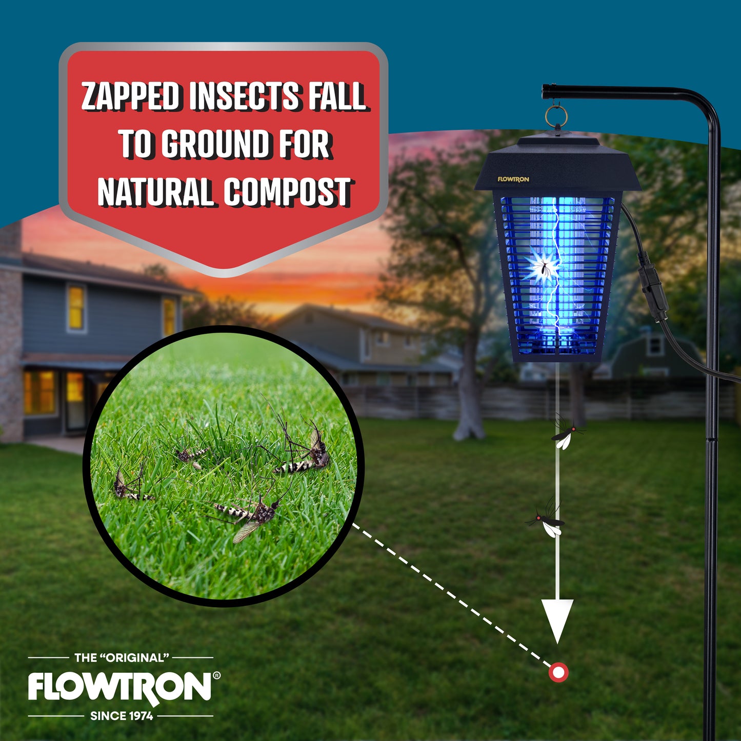 Flowtron 80W Outdoor Bug Zapper, 1.5 Acre coverage