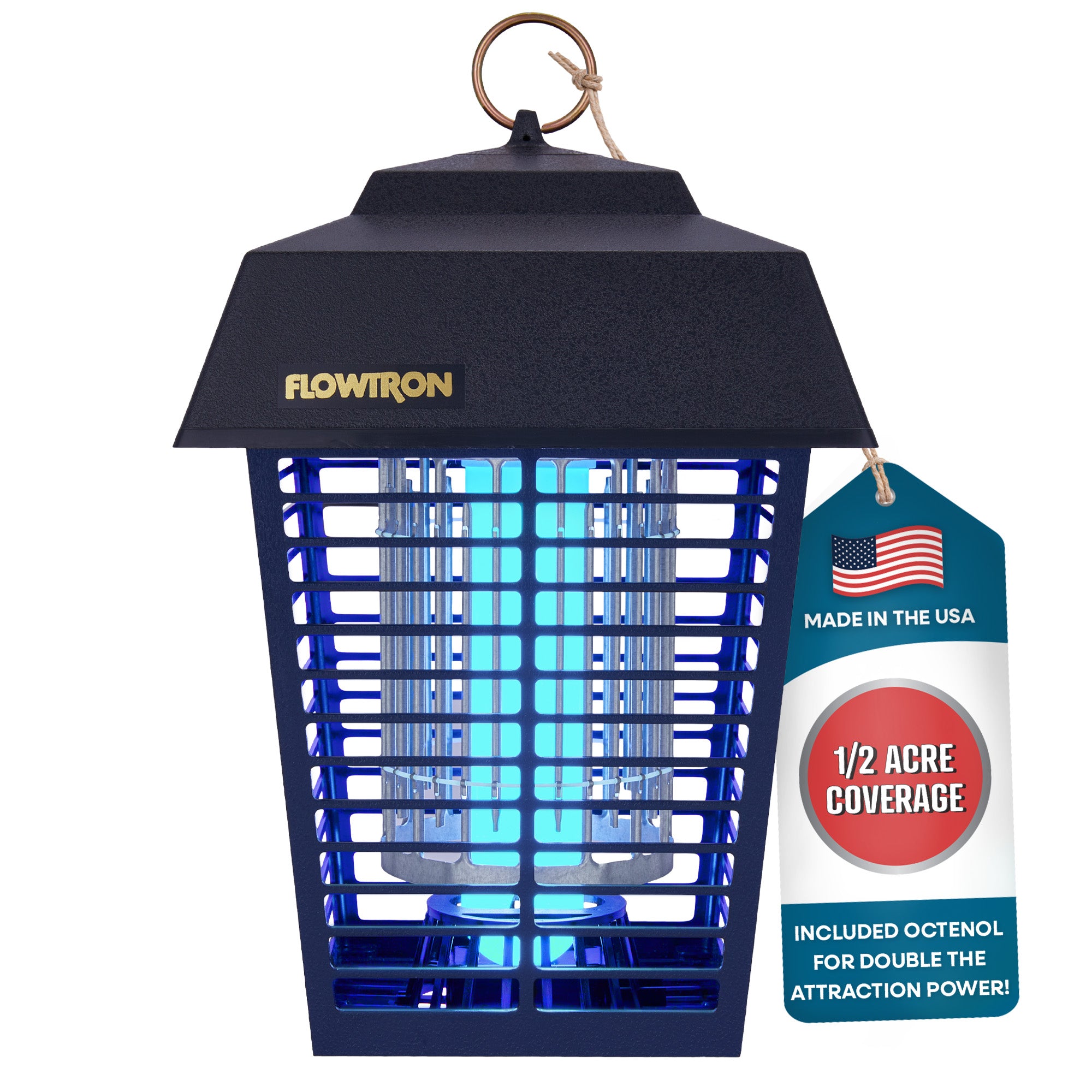 Powerful, Efficient Outdoor Bug Zapper | 1/2 Acre Coverage | Flowtron