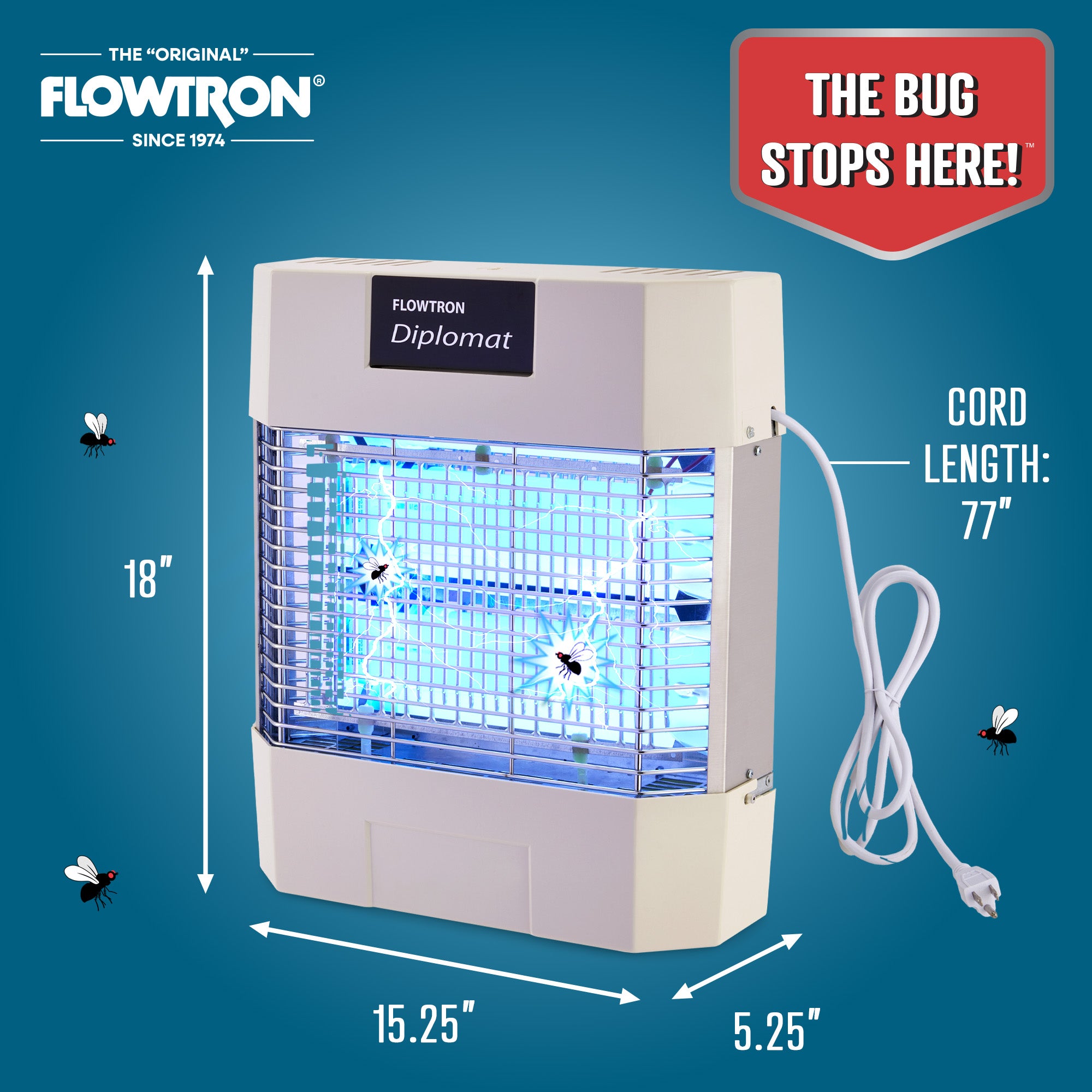 Indoor Bug Zapper For Commercial Spaces | 80W Fly Killer By Flowtron