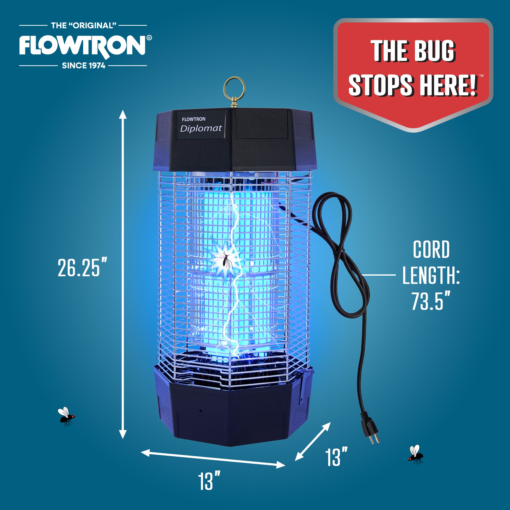 120W HighPerformance Indoor/Outdoor Bug Zapper Flowtron