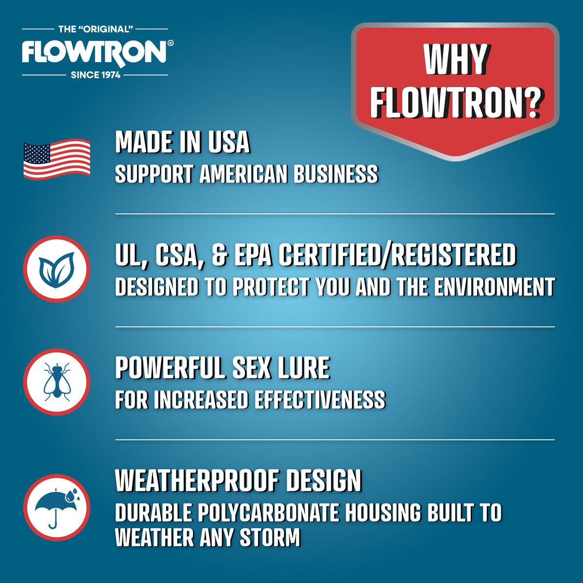 Powerful Commercial Bug Zapper with 2 Acre Coverage | Flowtron