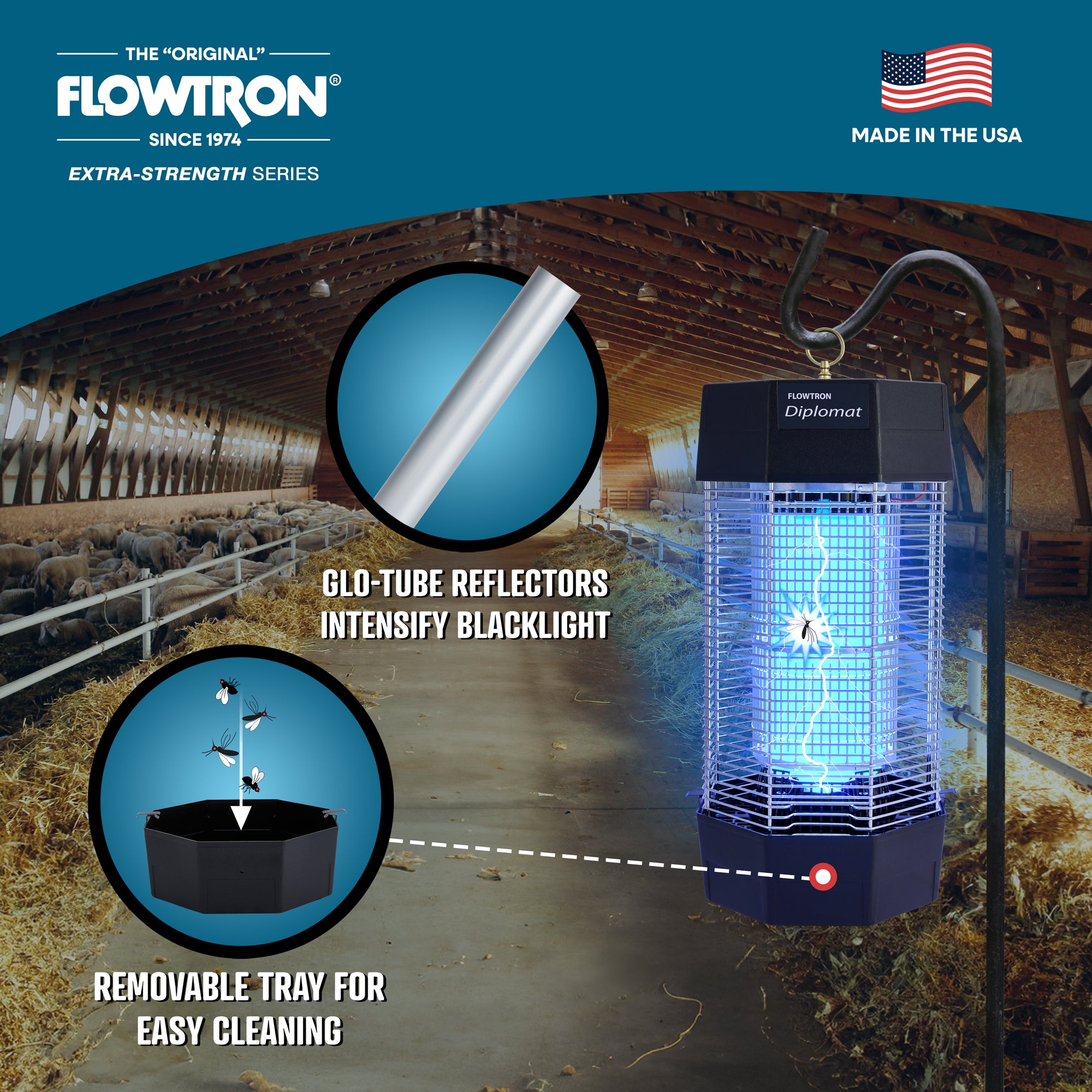 120W HighPerformance Indoor/Outdoor Bug Zapper Flowtron