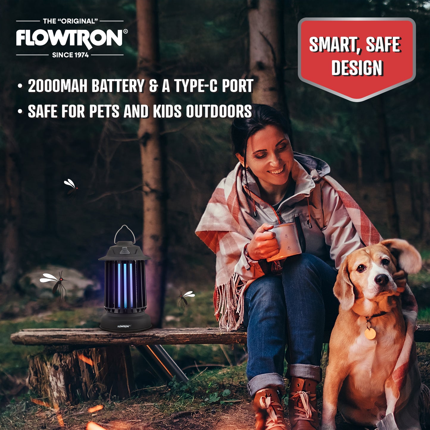 Flowtron Bug Zapper Lantern, 2150 sqft coverage