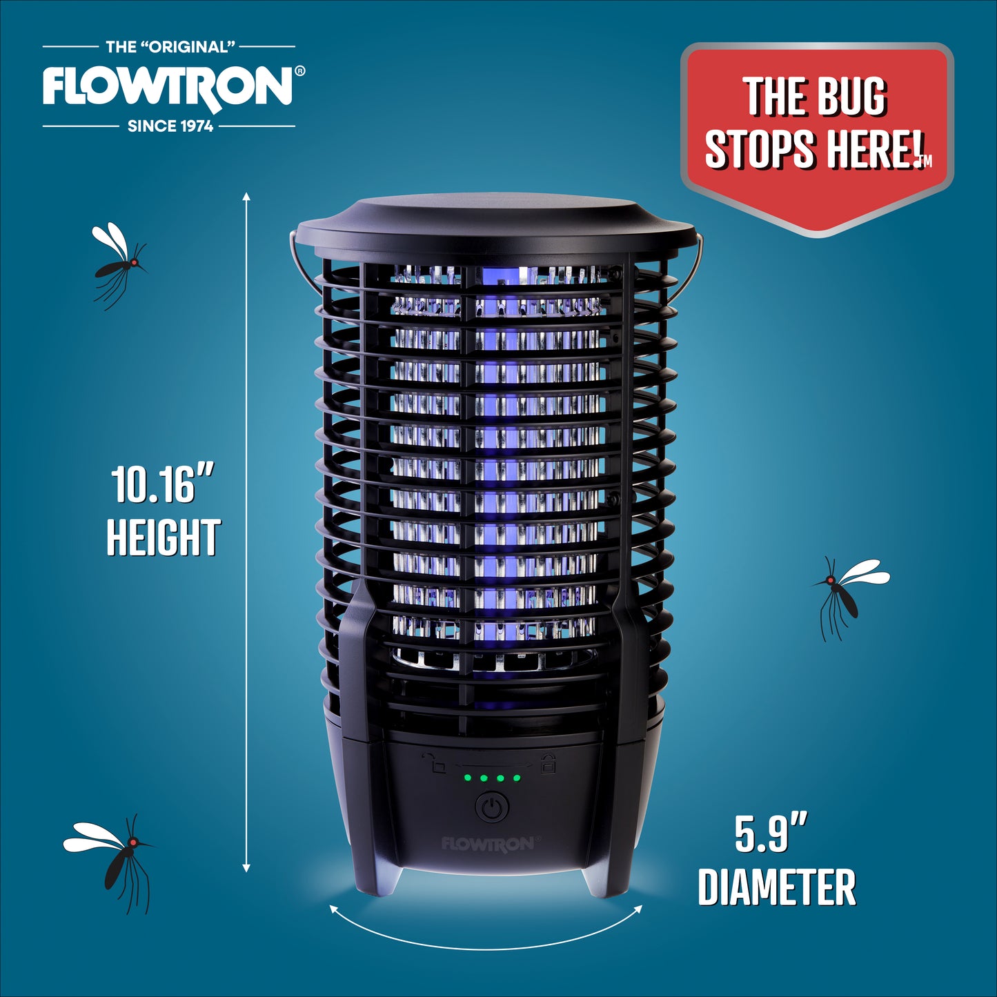 Flowtron Rechargeable Bug Zapper Lamp, 2150 sqft Coverage