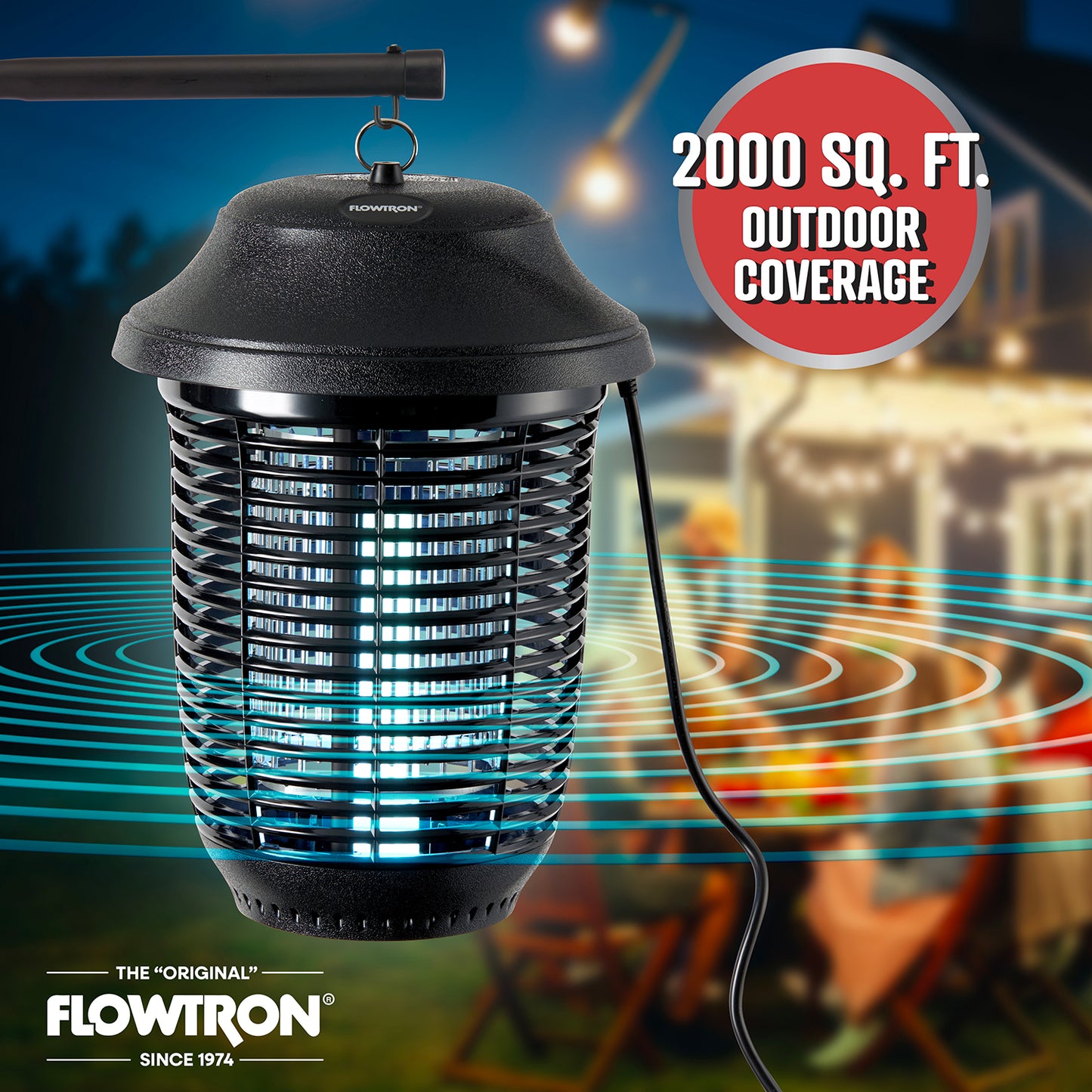 Flowtron Outdoor Bug Zapper, 2000 sq.ft coverage