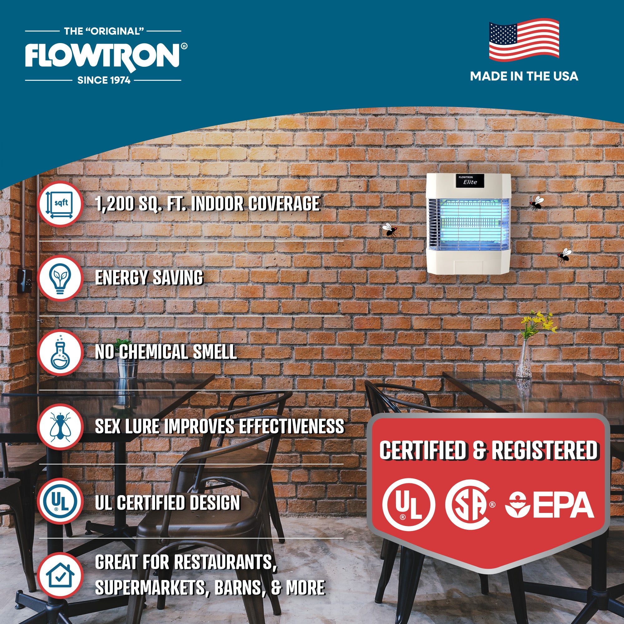 Flowtron 80W Stun Unit | Commercial-Grade Indoor Fly Killer