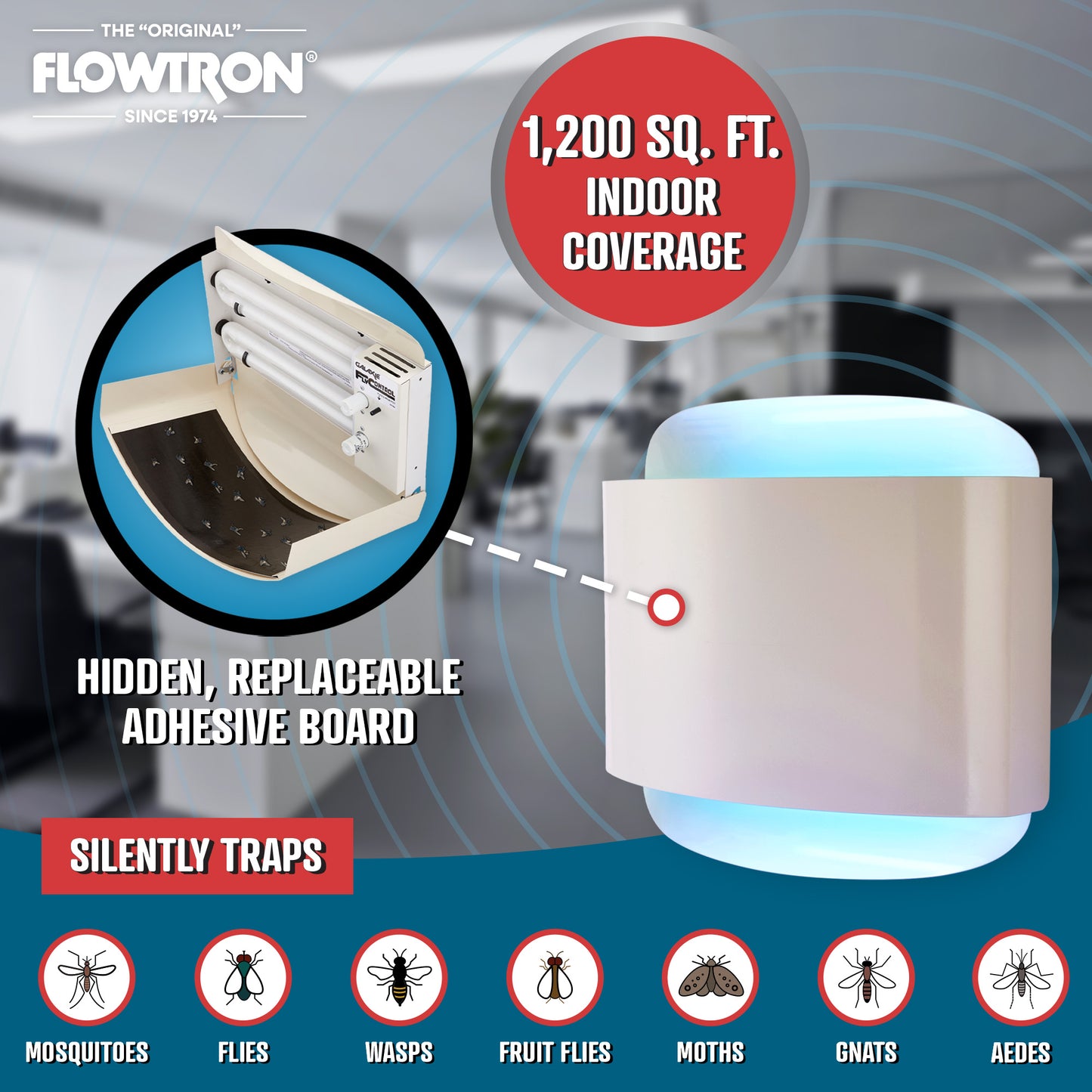 Flowtron 80W Indoor Sconce Fly Killer, 1200 sq.ft coverage