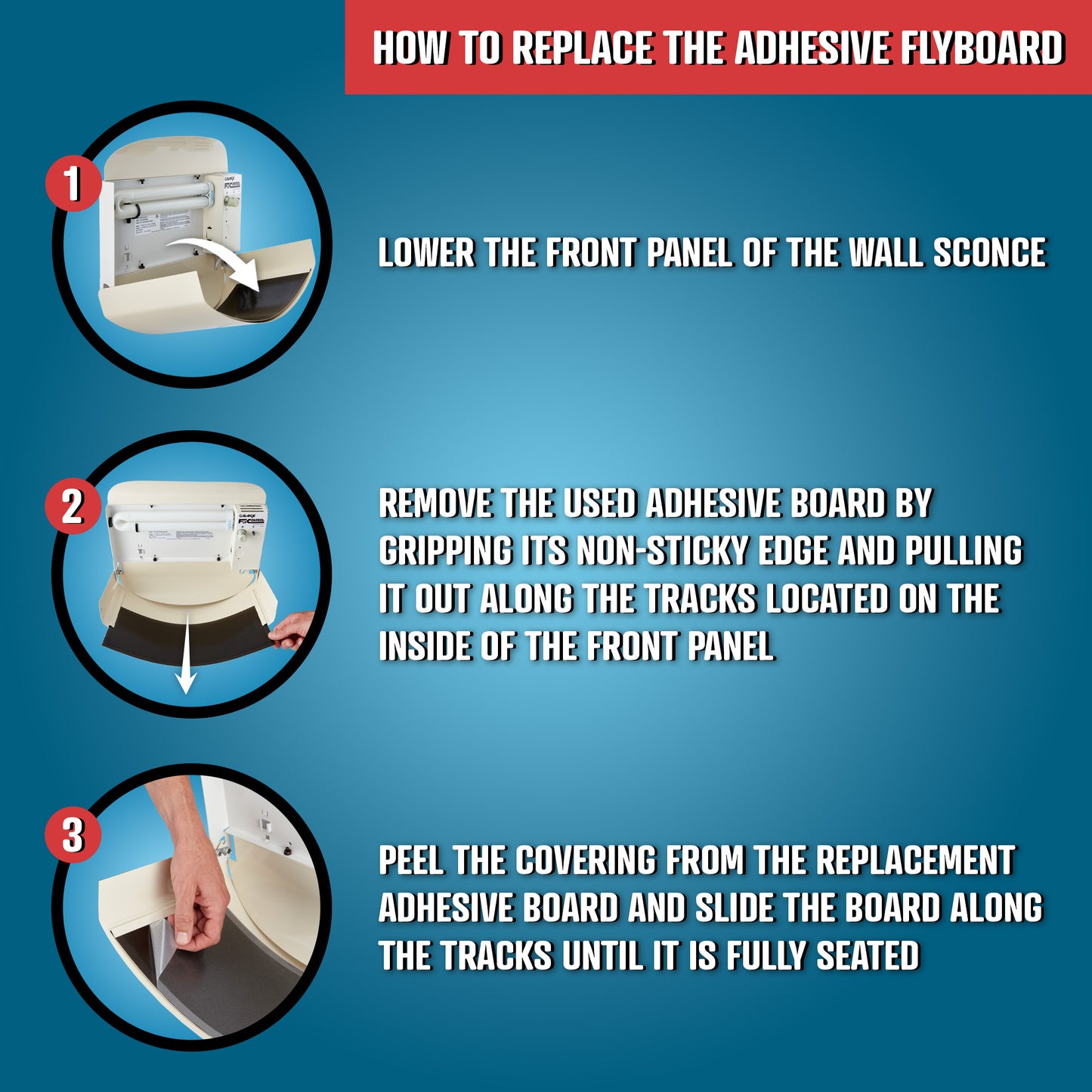 Flowtron Replacement Adhesive Fly Board (Pack of 12) for FC-4400 and FC-4800