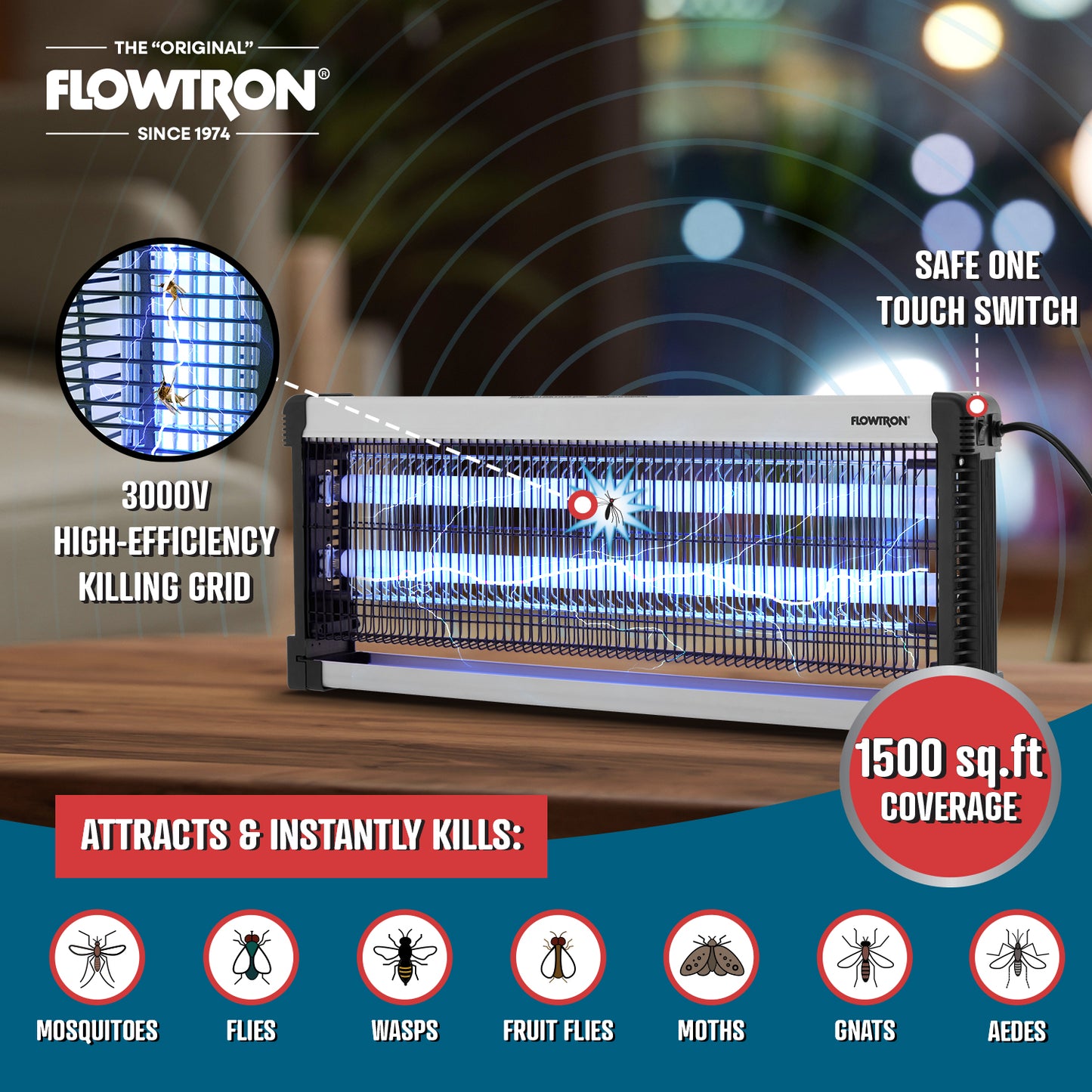 40W | 1500 sqft coverage