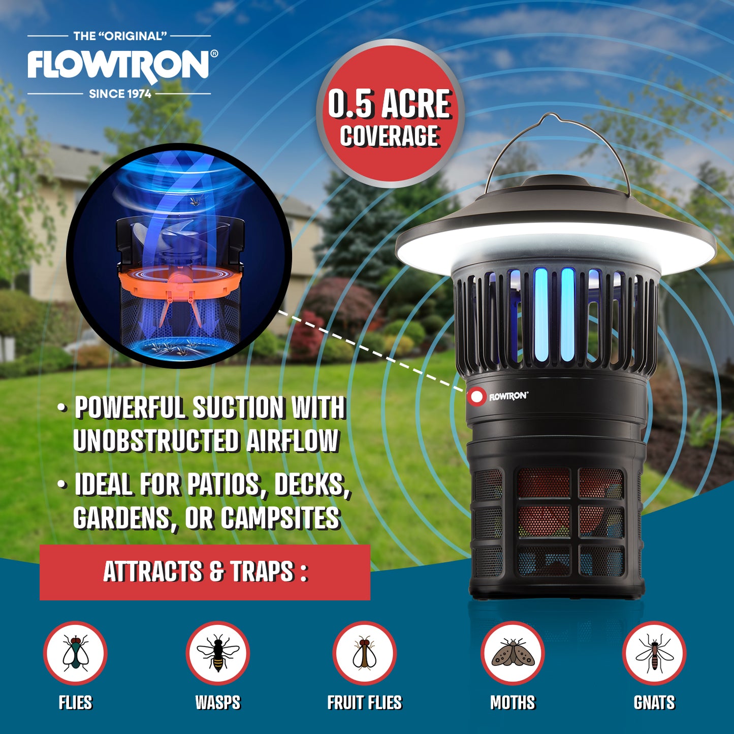 Flowtron Bug Trap Lantern, 21000 sqft coverage