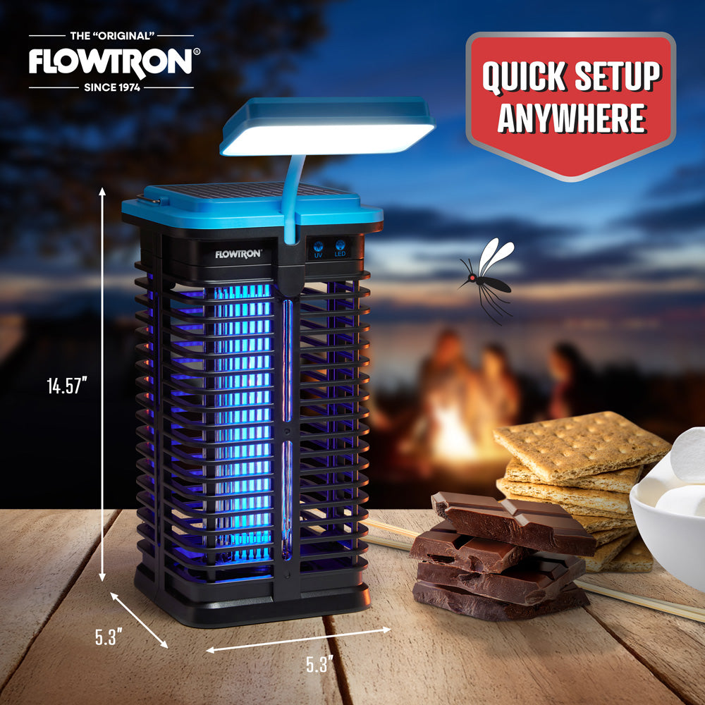 Flowtron Solar Bug Zapper, 530 sqft coverage