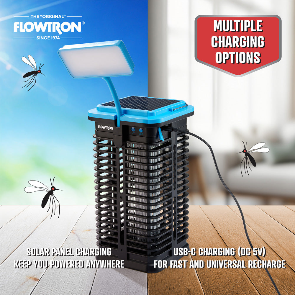 Flowtron Solar Bug Zapper, 530 sqft coverage