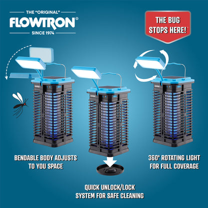 Flowtron Solar Bug Zapper, 530 sqft coverage